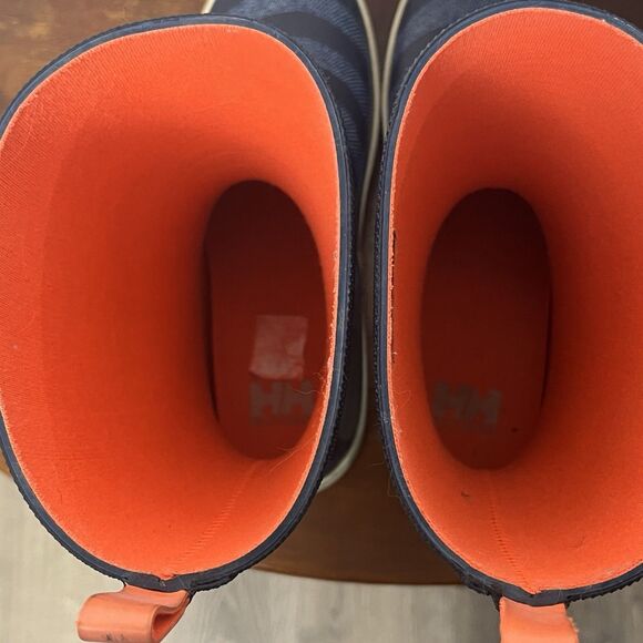 Helly Hansen Rain Boots Rubber‎ Waterproof Midsund 2 Graphic Navy Blue Stripe 7 - Picture 9 of 10